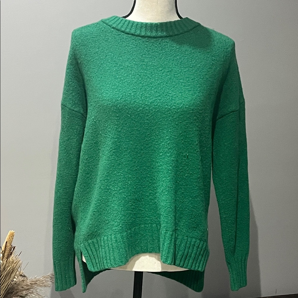 J. Crew Vibrant Green Knit Top XS